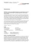 Schaffner erwartet zweistelliges Wachstum im ersten Semester 2013/14