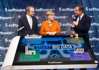 CeBIT 2014: Bundeskanzlerin Merkel und Premierminister David Cameron besuchen Software AG
