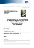 Industrieverband Massivumformung e. V. – Einladung zur Pressekonferenz am 07.04.2014 um 15.30 Uhr auf dem Messegelände Hannover