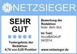 Netzsieger.de empfiehlt NovaBACKUP