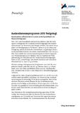 Auslandsmesseprogramm 2015 festgelegt