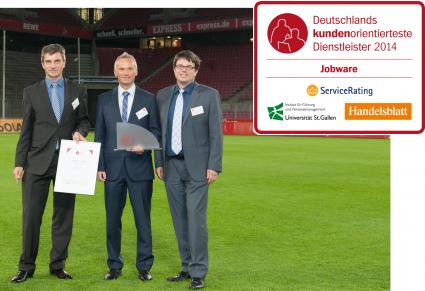 Poleposition unter den Personaldienstleistern / Online-Stellenmarkt Jobware mit dem DKD-Siegel ausgezeichnet (FOTO)