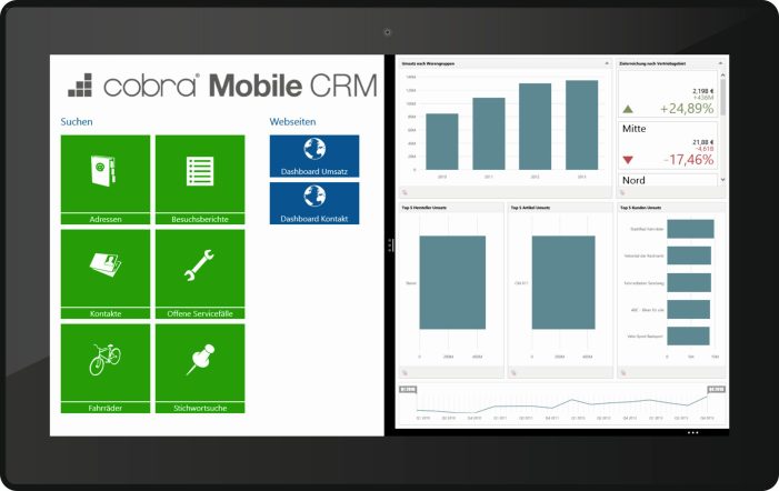 Smartes CRM für Tablets