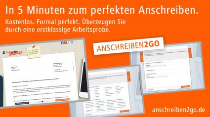 In fünf Minuten zum perfekten Anschreiben / Jobware startet kostenloses Bewerbungstool Anschreiben2Go (FOTO)