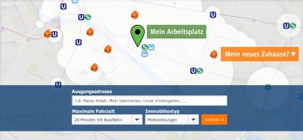 Neue Suchmöglichkeit bei ImmobilienScout24: Immobilien anhand der Fahrzeit filtern (FOTO)