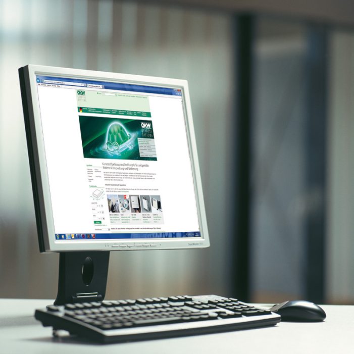 Die Website von OKW Gehäusesysteme glänzt in neuem Design