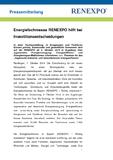 Energiefachmesse RENEXPO hilft bei Investitionsentscheidungen