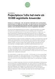 Projectplace ToDo hat mehr als 10.000 registrierte Anwender