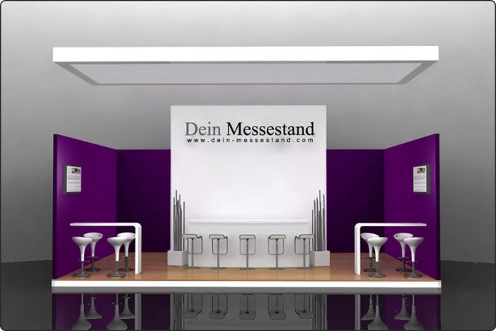 Messestand in Berlin mit einem regionalen Messebauer