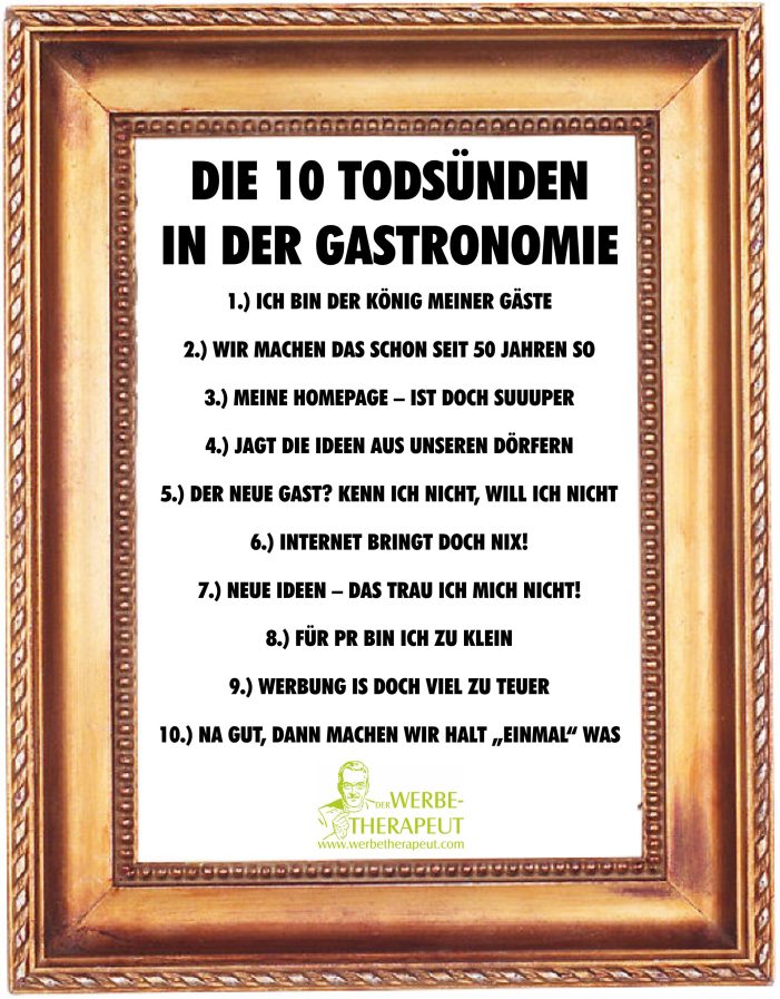 10 Todsünden der Gastronomie! Todsünde Nr. 6: Internet und Homepage – bringen doch eh nichts