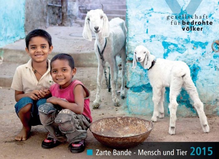 Zarte Bande ? Mensch und Tier 2015: Der neue Bildkalender der Gesellschaft für bedrohte Völker ist da!