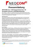 NEOCOM 2014: 1.020 Kongressbesucher, 178 Aussteller&Partner, 4.063 Messebesucher