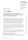 25 Jahre GEFMA –  Deutscher Verband für Facility Management zieht  positive Bilanz und schaut mit bewährten und neuen Projekten optimistisch in die Zukunft