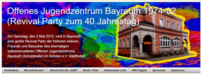 40 Jahre danach: Revival Party des Offenen Jugendzentrums Bayreuth