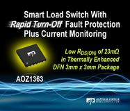 Neues von setron: AOS erweitert sein EZPowerTM Smart Load Switch Portfolio mit dem AOZ1363 um einen Lastschalter mit schnellem Abschalt-Fehlerschutz und Stromüberwachung