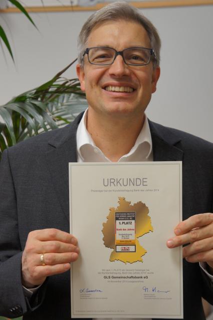 GLS Bank zum fünften Mal in Folge Bank des Jahres – Bei Image, Transparenz und Sicherheit ganz vorn (FOTO)