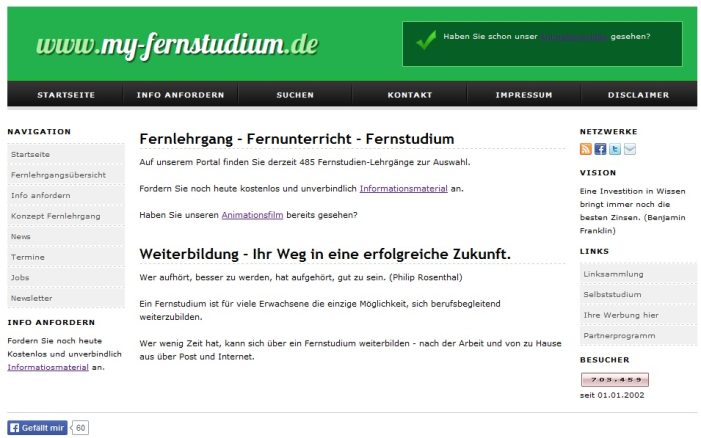 Neues Portal für Fernstudium www.my-fernstudium.de