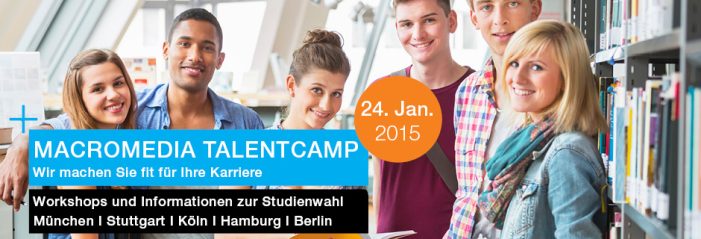 Hochschule Macromedia Hamburg: Kreativworkshops für Studieninteressierte am Samstag, 24.01.2015