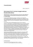 BvD Gründer Prof. Dr. Gerhard Kongehl erhält das Bundesverdienstkreuz