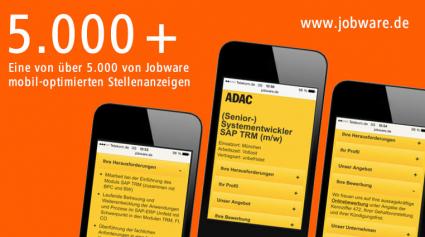 Mehr als 5.000 Stellenanzeigen ge.MOPS.t / Mobil-optimierte Stellenanzeigen (MOPS) lassen sich mobil perfekt lesen (FOTO)