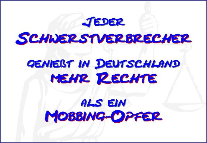 Petitionsausschuss des Dt Bundestages: Rechte von 1,5 Millionen Mobbing-Opfern nicht von allgemeinem Interesse