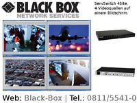 4 Videoquellen auf einem Bildschirm mit neuem KVM-Switch von Black Box