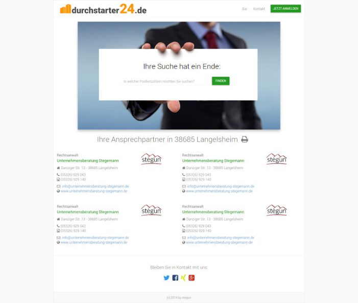 Online-Suchprogramm für Gründer und Unternehmer Online-Suchprogramm für Gründer und Unternehmer