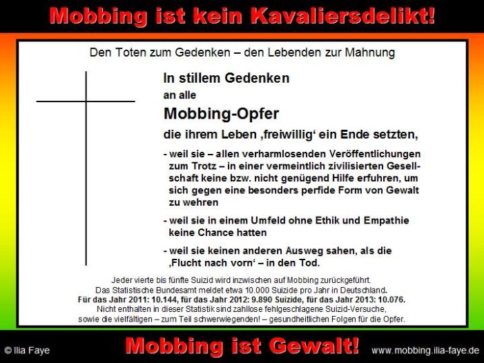 Petition für Strafrechtsnorm: Mobbing-Opfer wehren sich