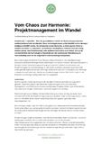 Vom Chaos zur Harmonie: Projektmanagement im Wandel