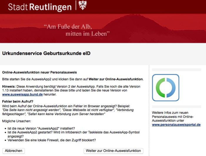 Stadt Reutlingen erweitert E-Government-Angebot mithilfe von cit-Architektur