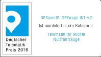 GPSauge IN1 v.2 in 3 Kategorien für den Deutschen Telematik Preis 2016 nominiert!