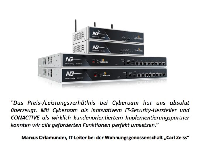 Wohnungsgenossenschaft „Carl Zeiss“ eG nutzt Produkte von Cyberoam Wohnungsgenossenschaft „Carl Zeiss“ eG nutzt Produkte von Cyberoam