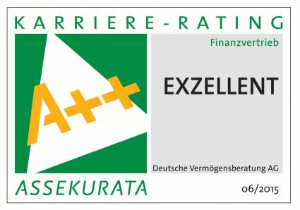 Karriere-Rating 2015: Exzellente Karriereperspektiven für Vermögensberater bei der Deutschen Vermögensberatung (DVAG) (FOTO)