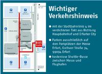 Flughafenfest 2015: Parken mit eigenem PKW ist nur auf der Messe Erfurt möglich