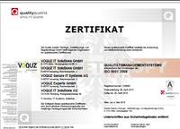 VOQUZ Group ist erfolgreich nach ISO 9001 zertifiziert