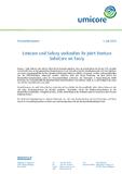 Umicore und Solvay verkaufen ihr Joint Venture SolviCore an Toray
