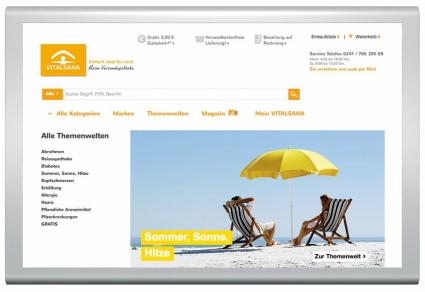 Versandapotheke VITALSANA macht ihren Internetshop fit für die Zukunft / Mit innovativen Themenwelten zu mehr Kundenbindung (FOTO)