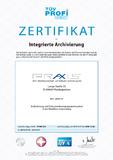 Die integrierte Archivierung mit dem DMS der Branchensoftware WDV2012/15 erhält zum wiederholten Mal das Zertifikat ?ProfiCert? nach GoBD Die integrierte Archivierung mit dem DMS der Branchensoftware WDV2012/15 erhält zum wiederholten Mal das Zertifikat ?ProfiCert? nach GoBD