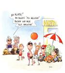 Pointierte Cartoons von Phil Hubbe sind im Regionshaus zu sehen