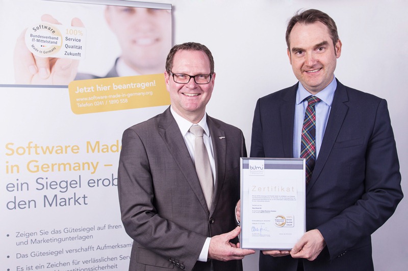Qualitätssiegel „Software Made in Germany“ und Gold Kompetenz für Step Ahead AG