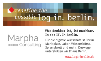 Marpha Consulting unterstützt die Kampagne „log in. berlin.“