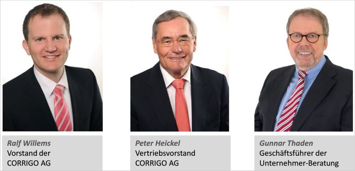 Die CORRIGO AG schließt Kooperation mit der Unternehmer-Beratung JRT GmbH Die CORRIGO AG schließt Kooperation mit der Unternehmer-Beratung JRT GmbH