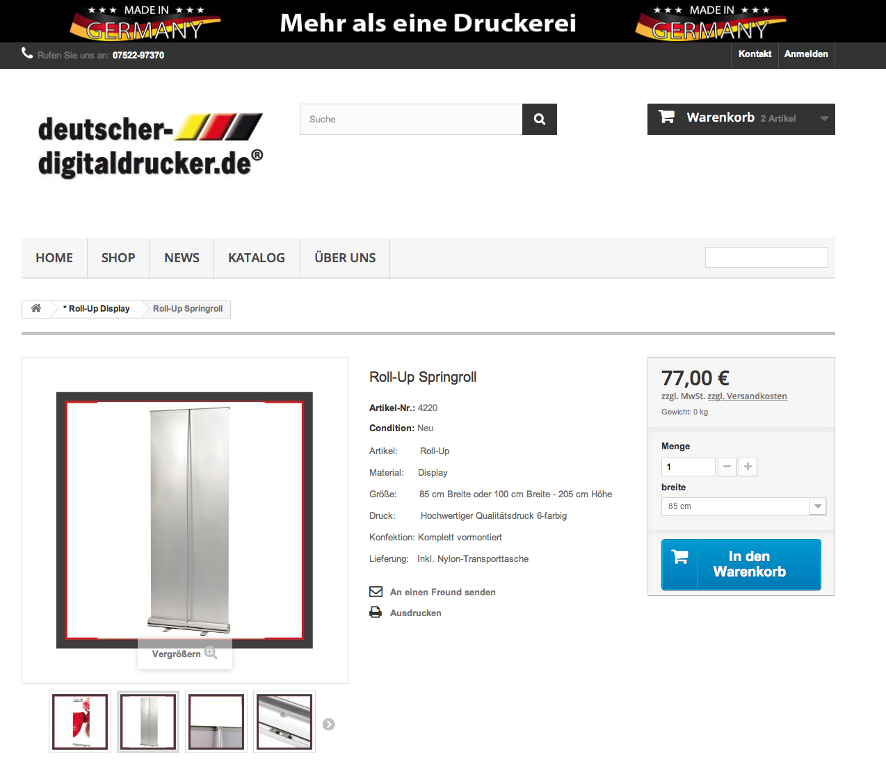 Hochwertiger Roll Up – Plakataufsteller