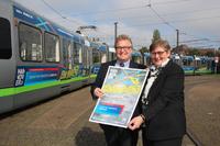 Ausbildungsplatzsuche:üstra-Stadtbahn wirbt für www.azubi21.de