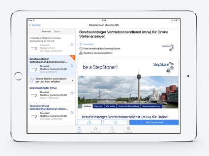 StepStone App ermöglicht schnelle und einfache Jobsuche und Bewerbung jetzt auch per Tablet (FOTO)