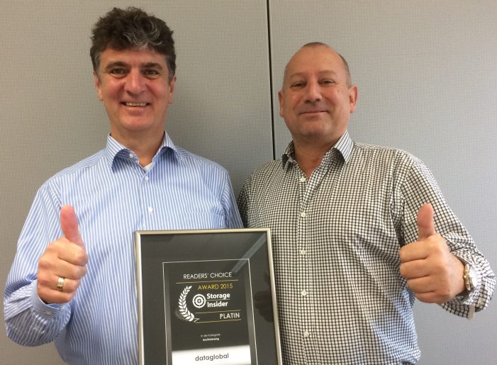 dataglobal gewinnt den IT-Award 2015 in Platin für Archivierung