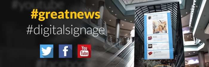 Twitter, Facebook und Youtube für Digital Signage