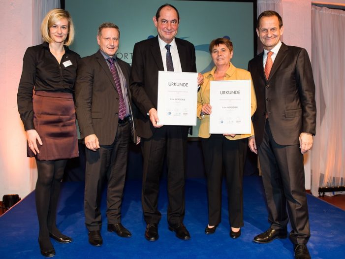 bbw Akademie als „Spitzensportfreundlicher Betrieb 2015“ von DOSB geehrt