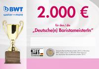 BWT water+more: Event-Host-Sponsor der Deutschen Barista-Meisterschaften