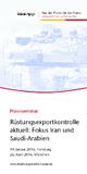 Rüstungsexportkontrolle aktuell – 19.01.16